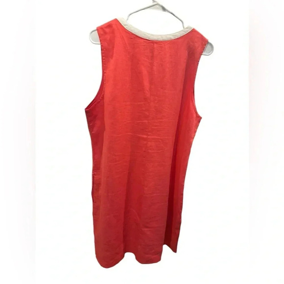 Tommy Bahama Two Palms Linen Shift Dress, Paradise Pink, Size L - Picture 6 of 12